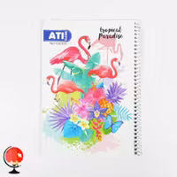 دفتر مشق 50 برگ سیمی طرح فلامینگوها آتی