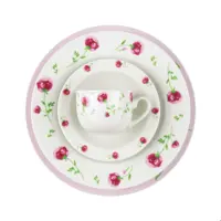 سرویس چینی زرین 12 نفره 102 پارچه پینک رز درجه یک