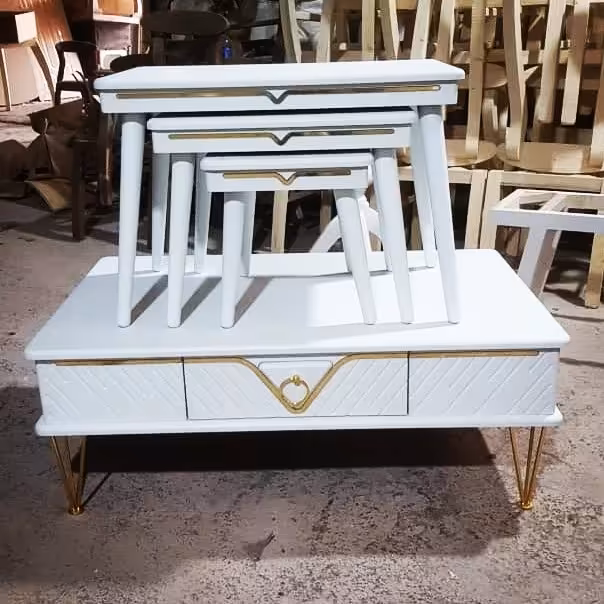 جلومبلی و میز عسلی تمام چوب درجه یک