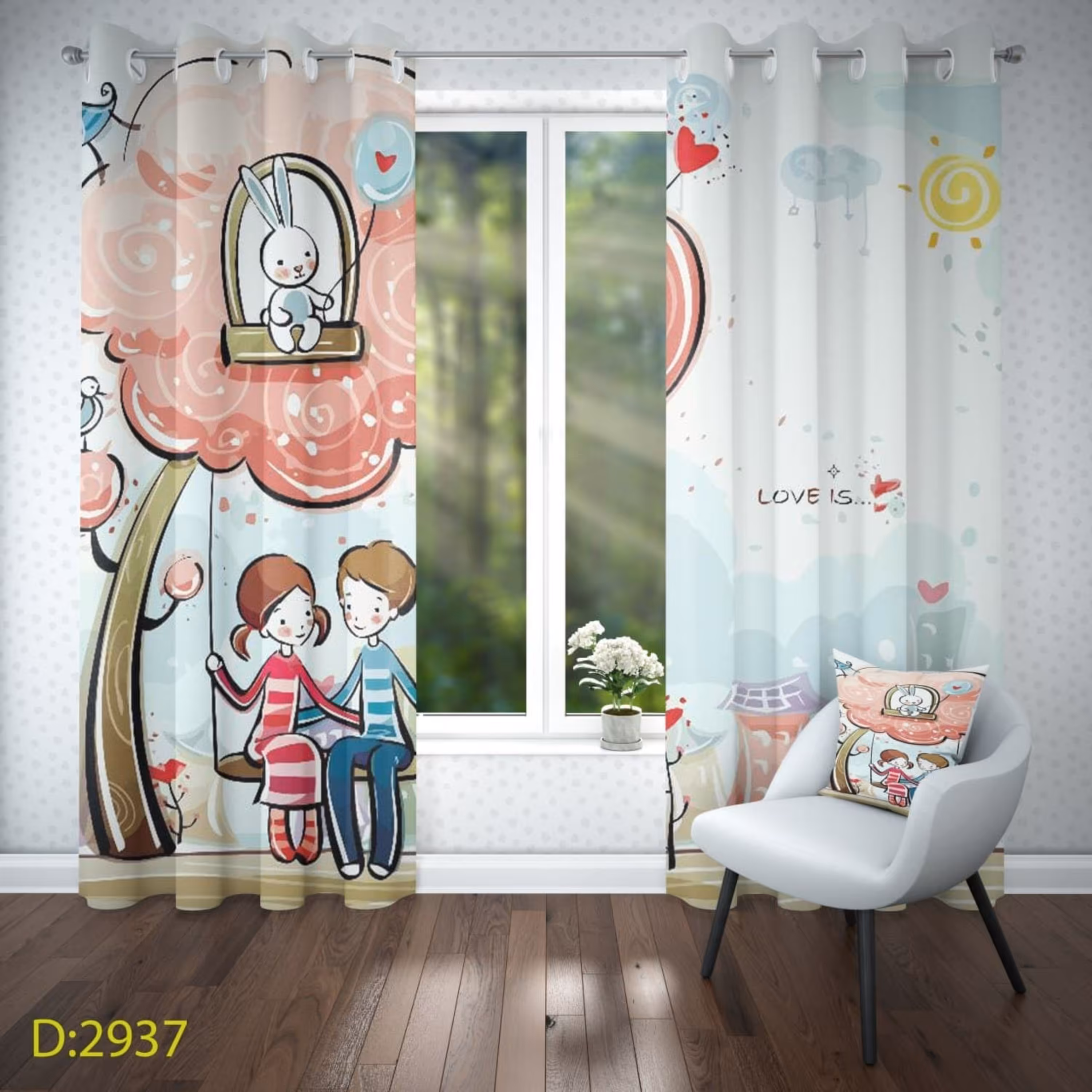 پرده اتاق کودک یا نوجوان - کد 2937