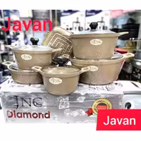 سرویس  قابلمه پخت و پز گرانیتی 12 پارچه و درجه 1   از برند JNC دارای ضمانت نامه شرکتی  درچند رنگ جذاب  