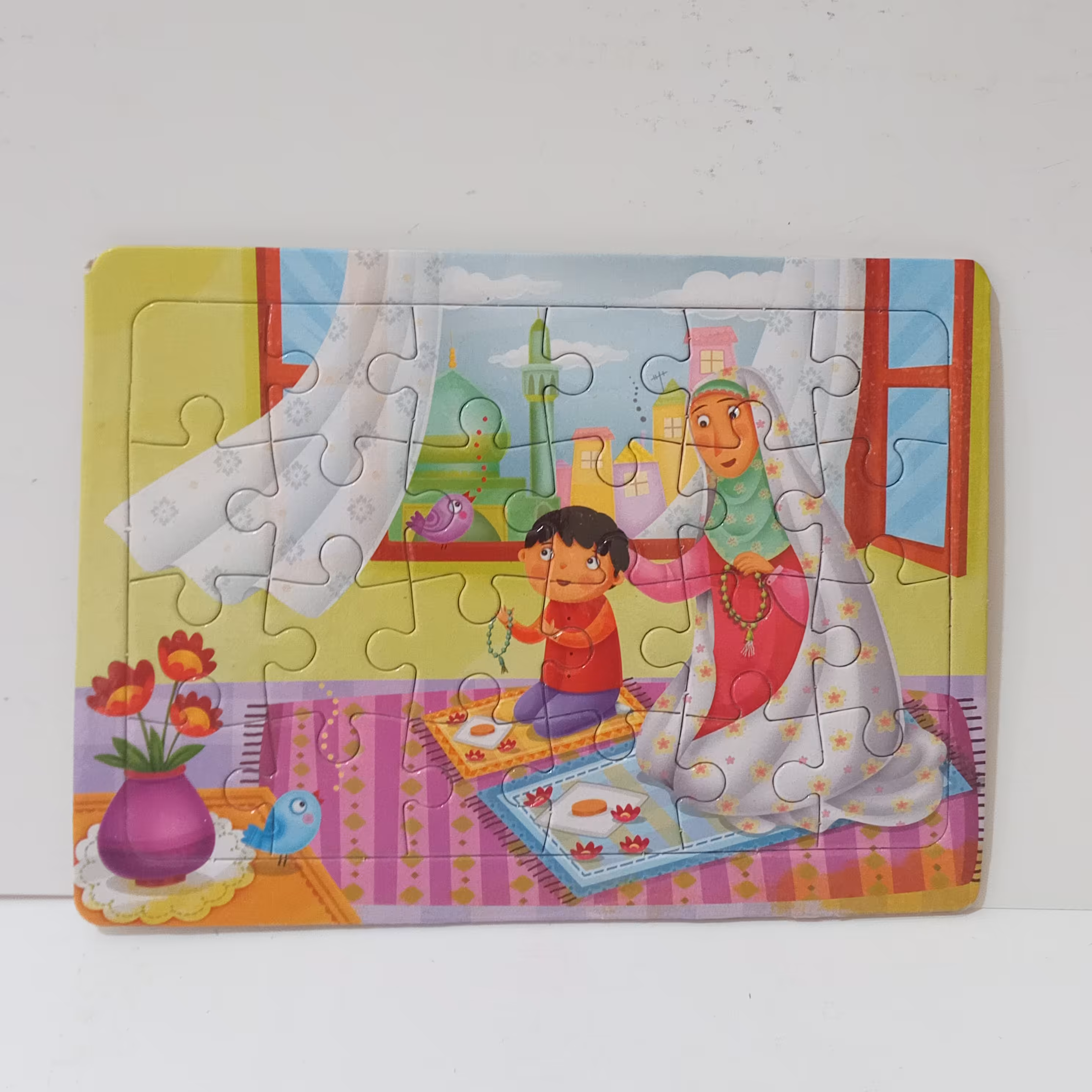 پازل تخته وایت برد دار پسر و مادر نماز خوان