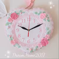 ساعت دیواری قلبی ساعت دیواری پلی استر ساعتدیواری قلب ساعت دیواری شیک ساعت دیواری گلدار   