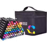 ماژیک دوسر دلی مدل Sketch Markers بسته 80 رنگ