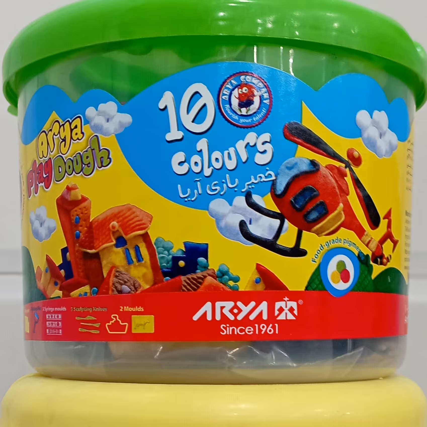 خمیربازی 10 رنگ آریا به همراه سی دی
