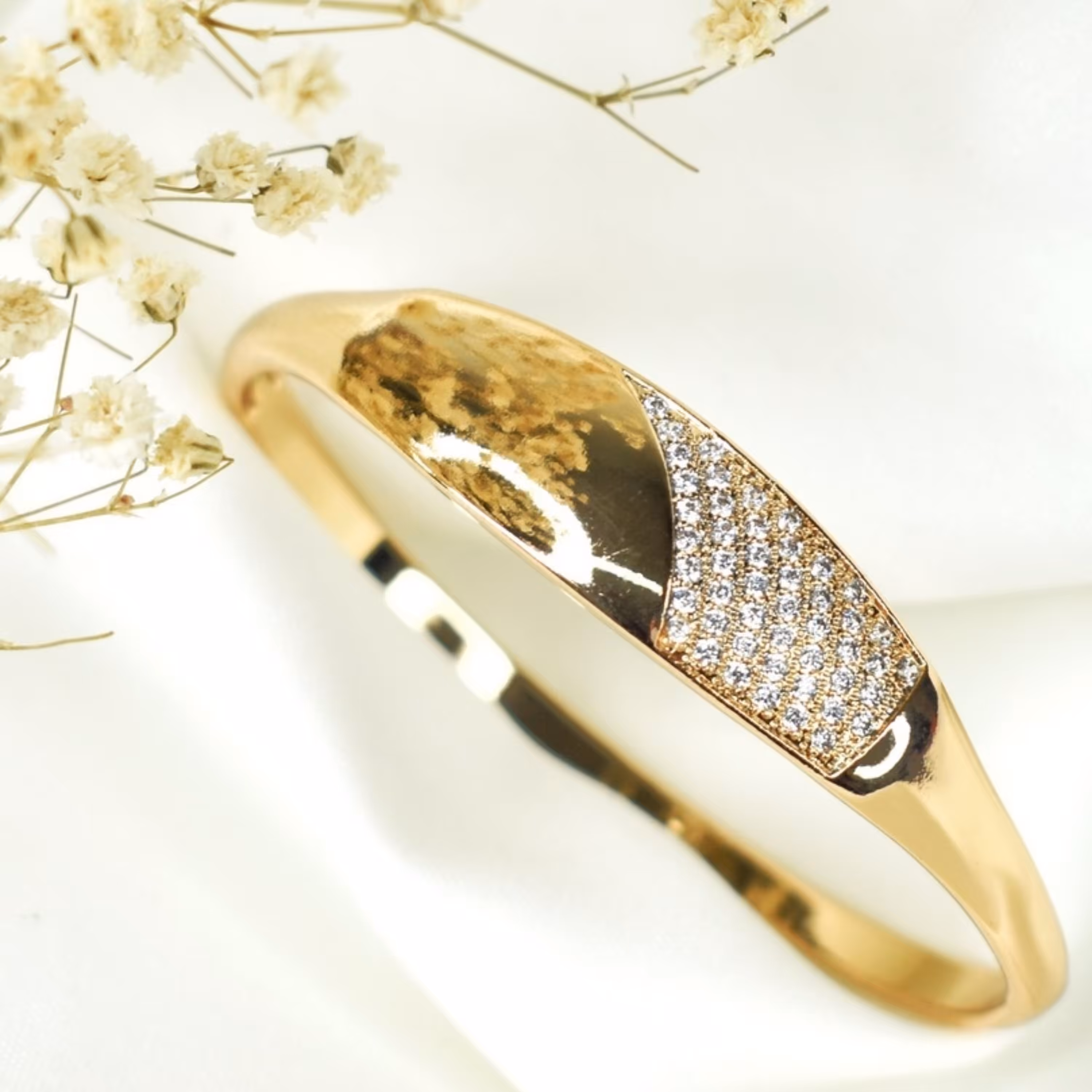 دستبند النگویی ژوپینگ زنانه با روکش آلیاژ شده رنگ ثابت کد5177