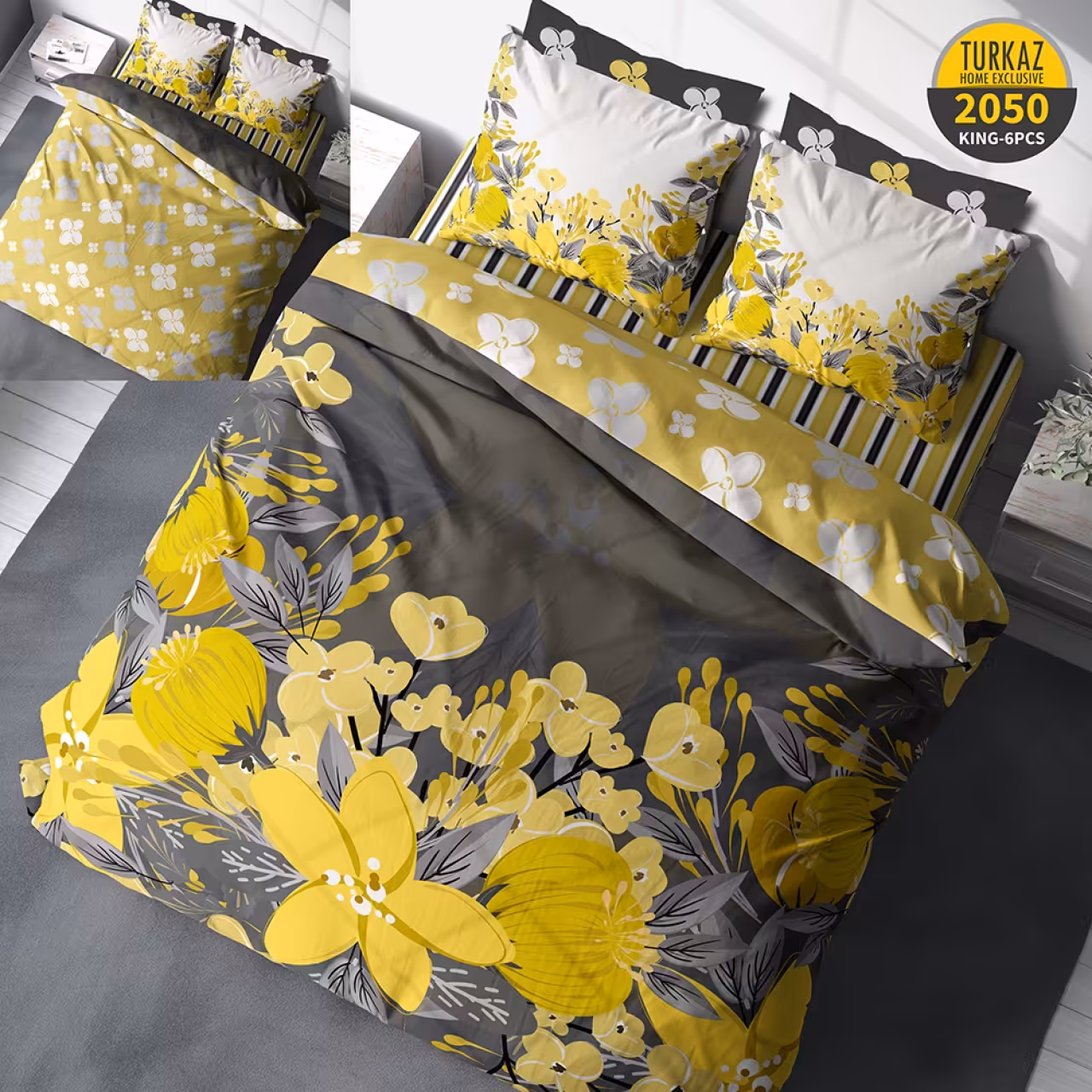 ست روتختی ترک آز کد 2050 دونفره 6 تکه