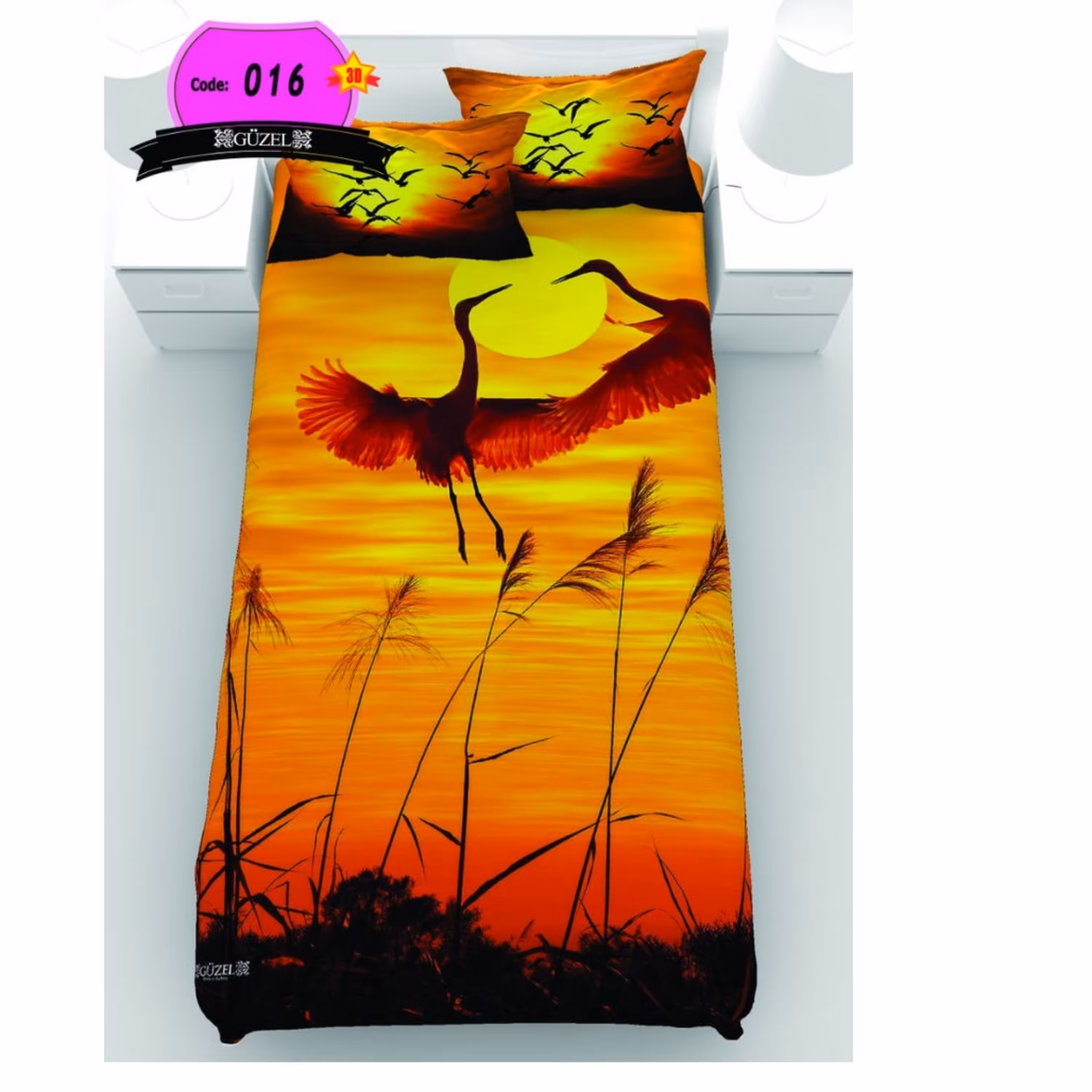 روتختی تک نفره سه بعدی برند گوزل -5 تکه -کد16