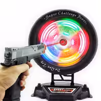 اسباب بازی تفنگ لیزری به همراه سیبل موزیکال چراغ دار کاملا بی خطر اورجینال