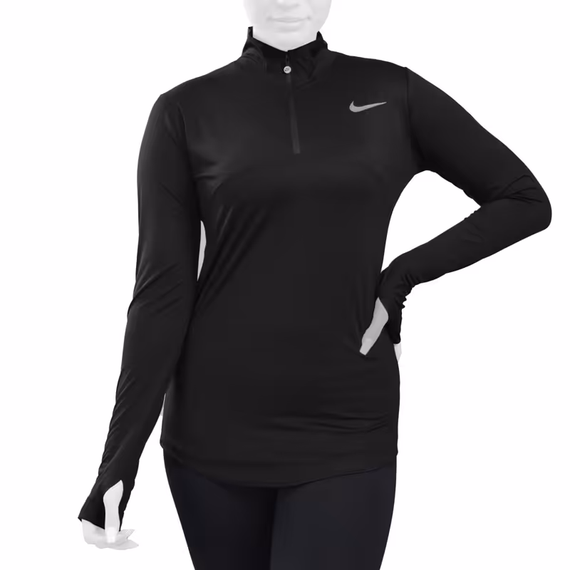 استرج آستین بلند نیم زیپ ورزشی زنانه نایک مدل DS-3B157 مشکی