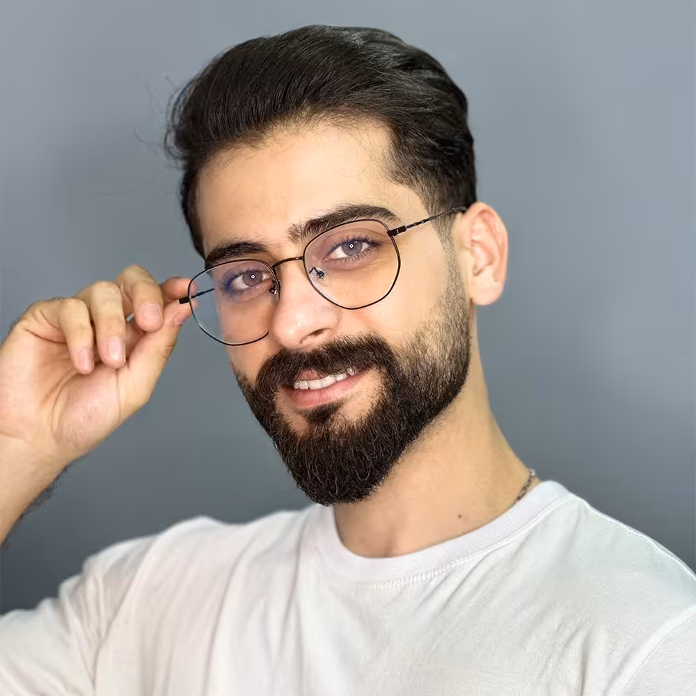 ارسال رایگان عینک طبی مردانه مشکی چندضلعی بلوکات برند پلیس