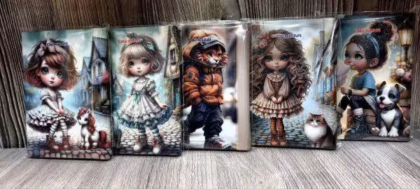 دفتر یادداشت فانتزی 1/12 جلد سخت اکلیلی عمده