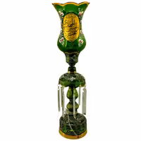 103558-لاله شمعدانی متوسط ارتفاع 64-قطر دهانه 15-سبز دو طرف حجت بن الحسن المهدی عج-کنار منبری هیئت