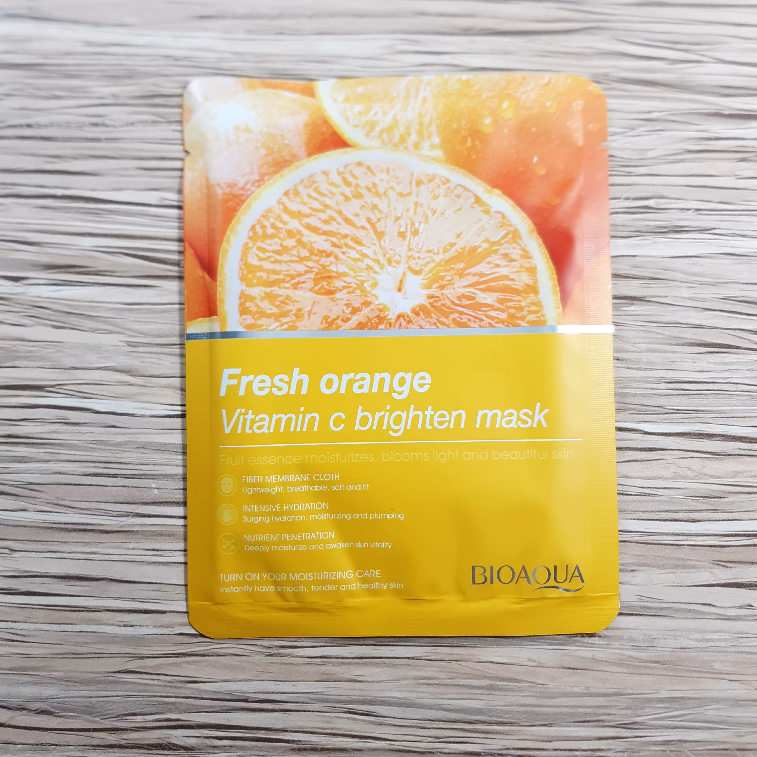 ماسک ورقه ای صورت ویتامین سی پرتقال تازه بیوآکوا(آرایشی بهداشتی الماس)