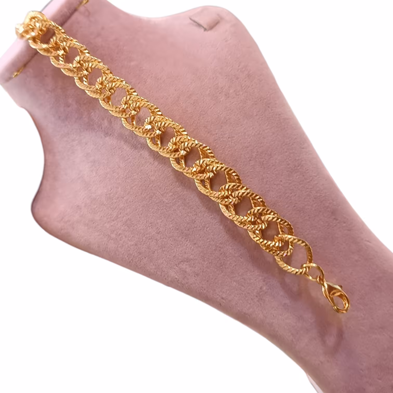 دستبند تمام استیل آبکاری طلا اعیانی و شیک 