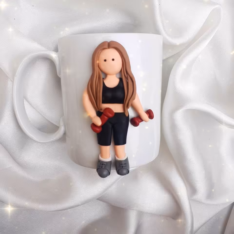 ماگ  عروسکی طرح دختر 011