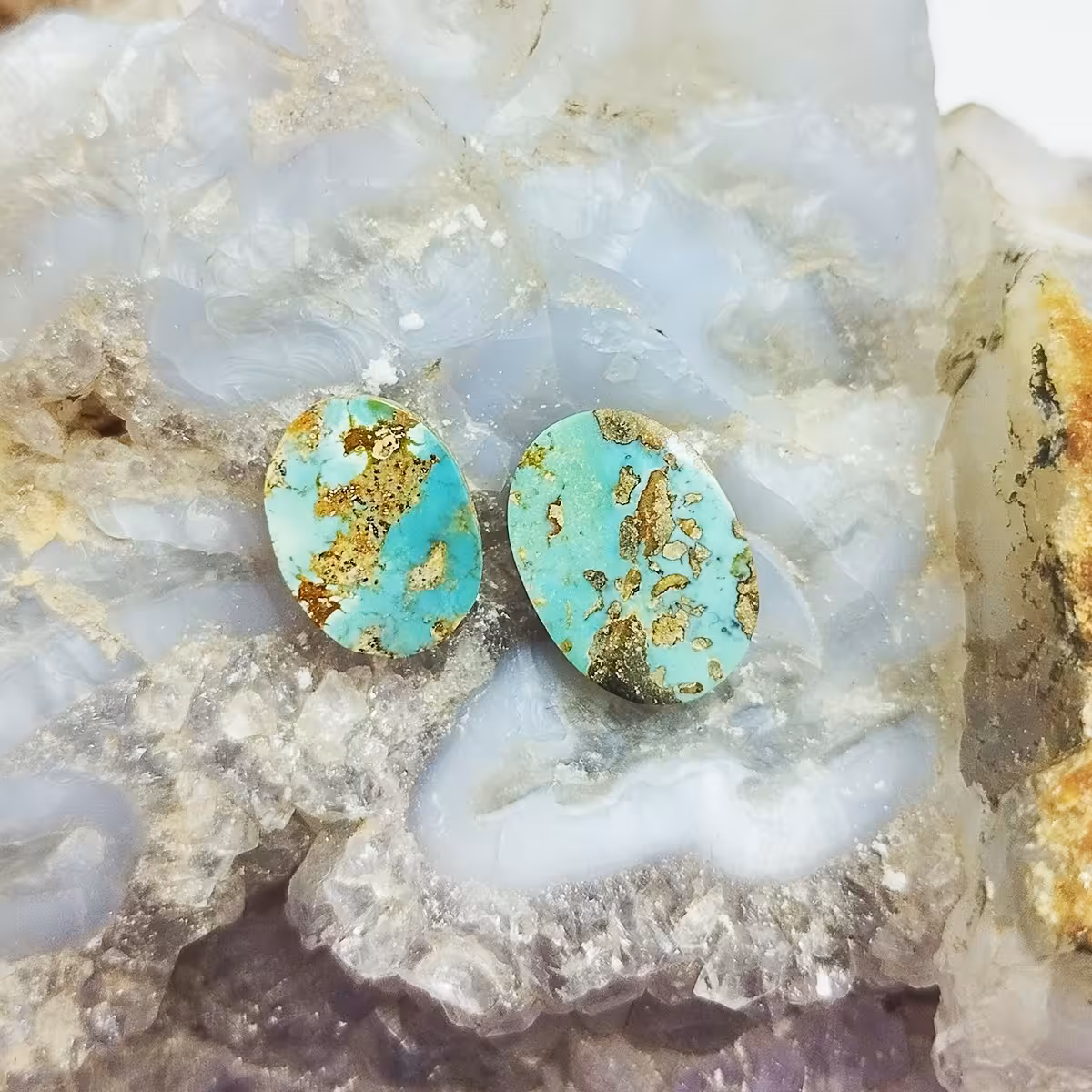 سنگ فیروزه ست نیشابور طبیعی کد 11729475