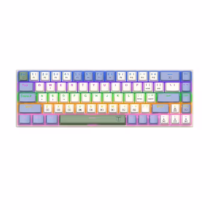 کیبورد سیمی مخصوص بازی تی دگر مدل Viator T-TGK325 Rainbow