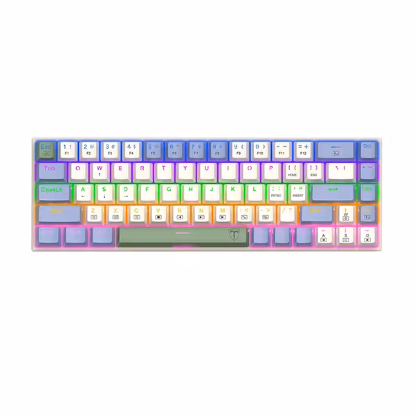 کیبورد سیمی مخصوص بازی تی دگر مدل Viator T-TGK325 Rainbow