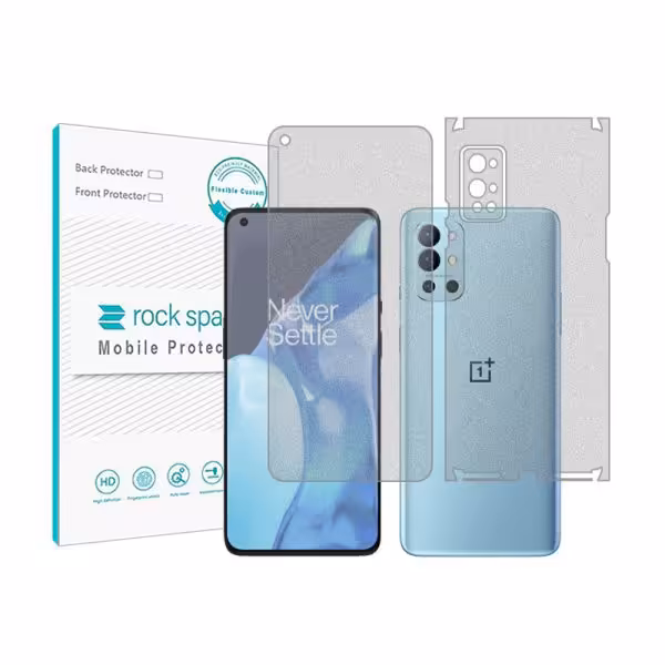 گلس صفحه نمایش و پشت گوشی وان پلاس 9R مدل نانو هیدروژل مات برند راک اسپیس کدss