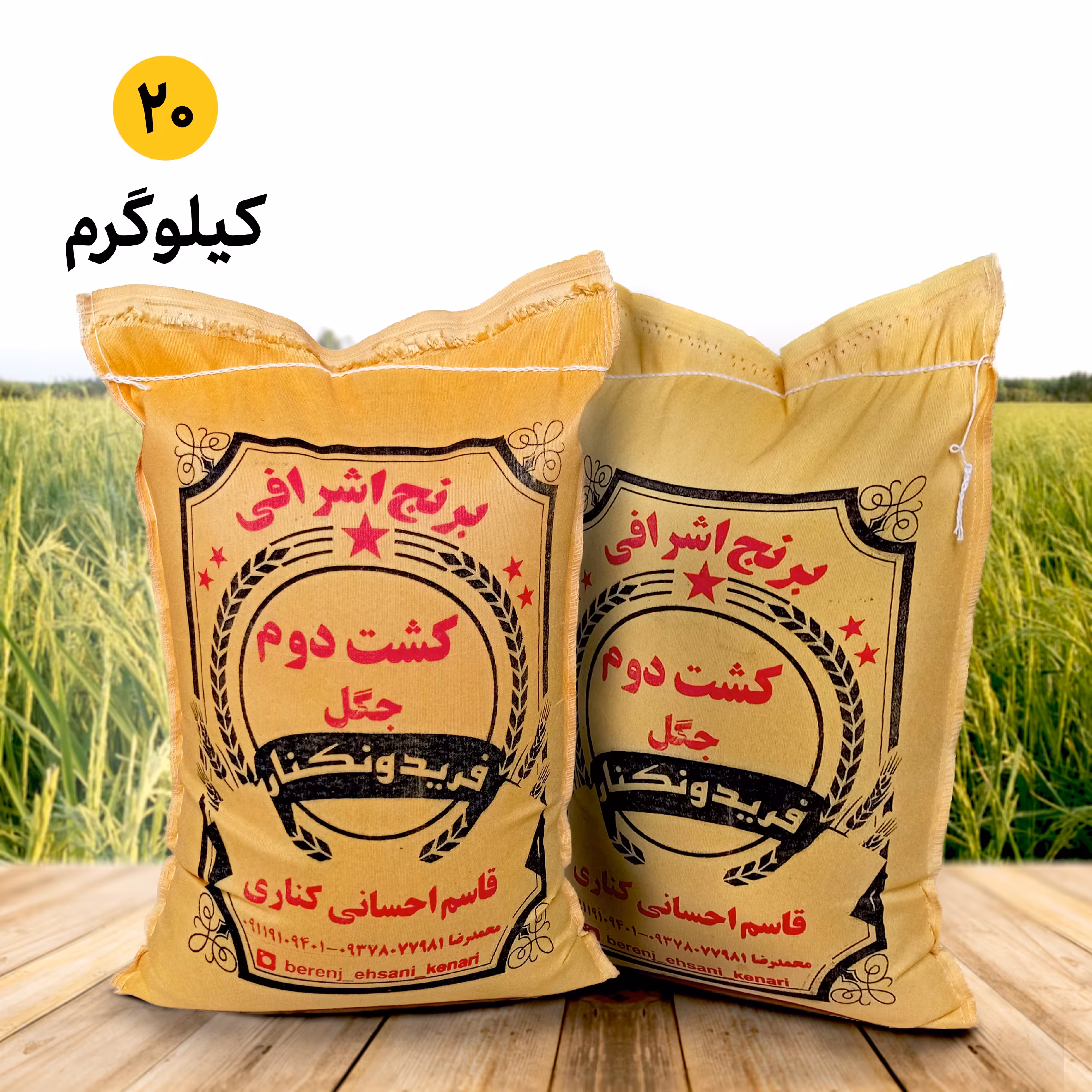 برنج کشت دوم فوق اعلا فریدونکنار (20 کیلویی ) ارسال رایگان