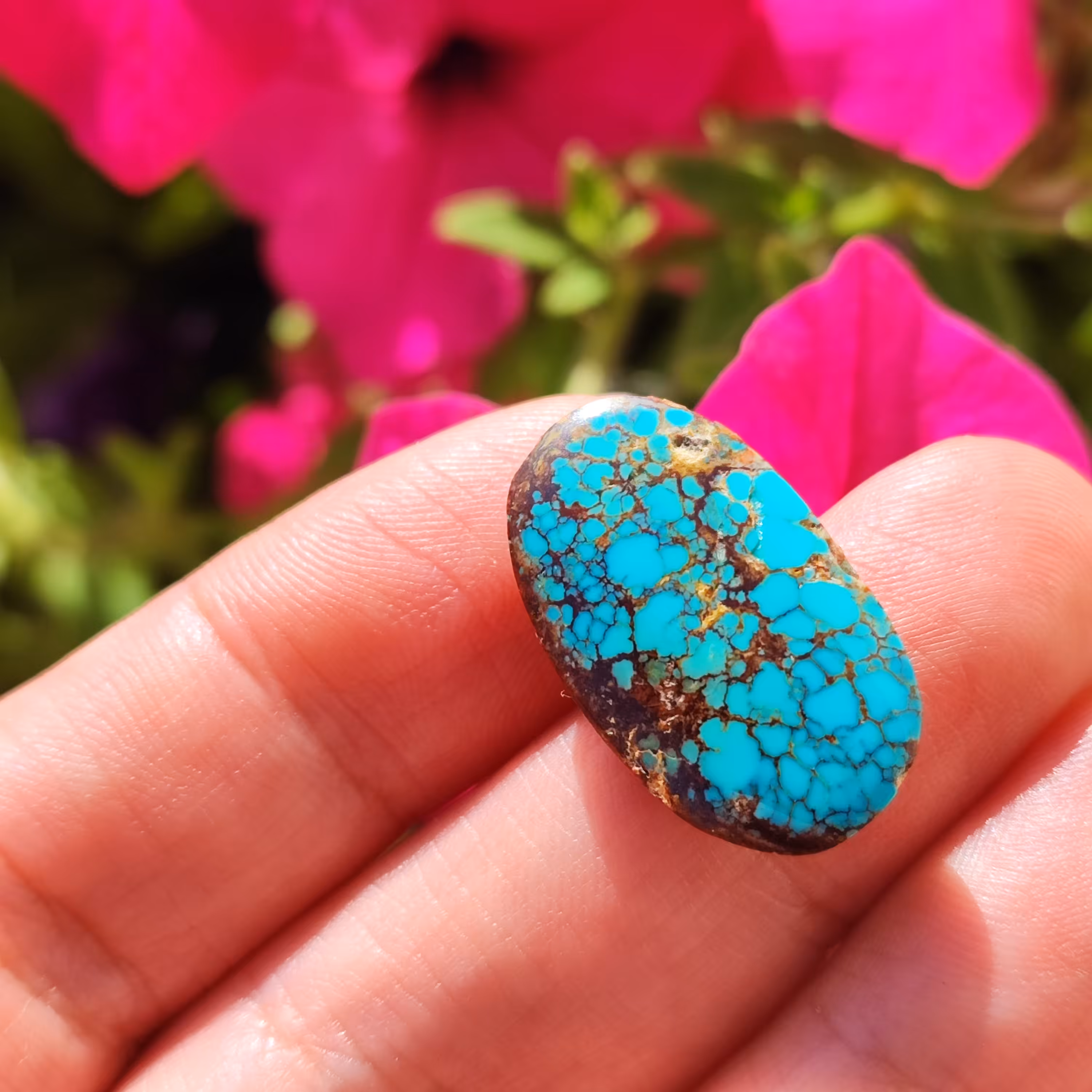 فیروزه ناب نیشابوری شجری گل کاسنی مقاوم 25 در 15 میل