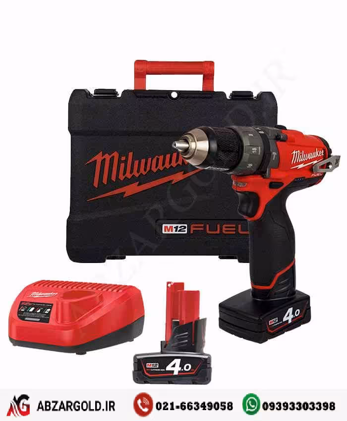 دریل چکشی میلواکی شارژی 12 ولت مدل M12-CPD-402C