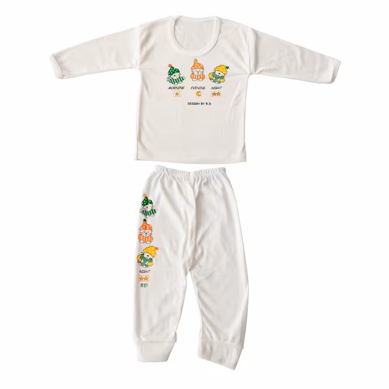 ست تی شرت و شلوار نوزادی مدل A89