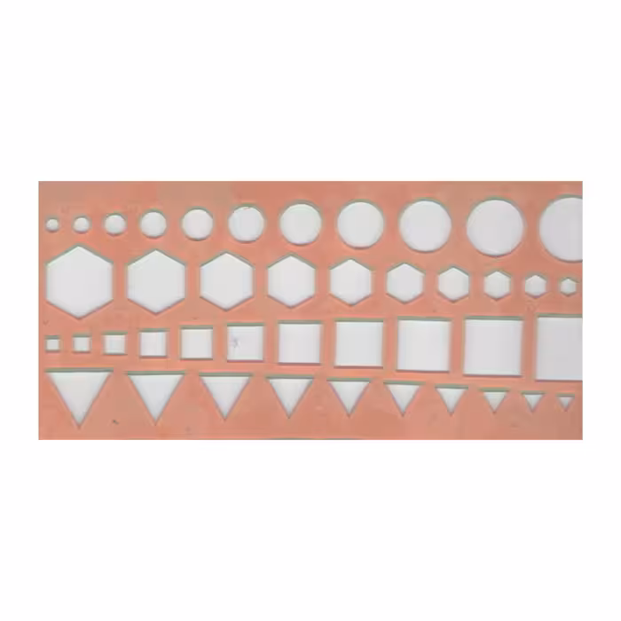 خط کش شابلون اشکال هندسی 