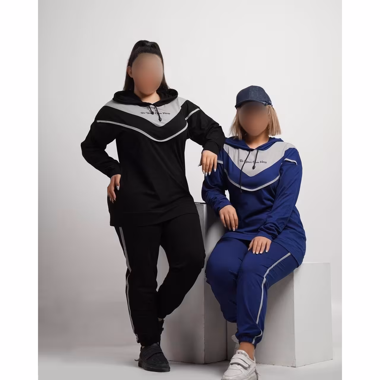 هودی شلوار پنبه زنانه اسپرت سایز بزرگ 