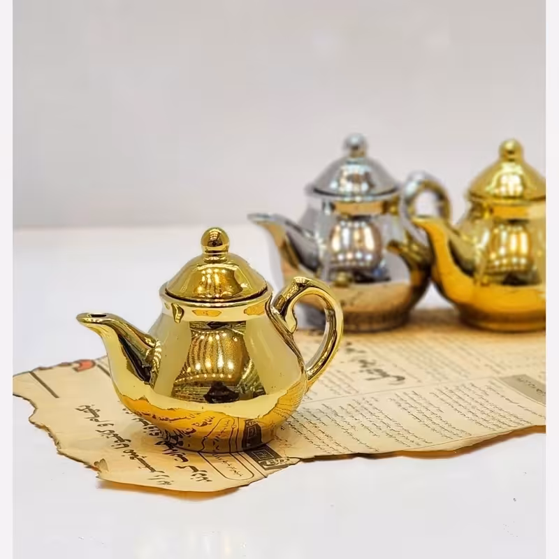 قوری زعفران طلایی | amazonchi