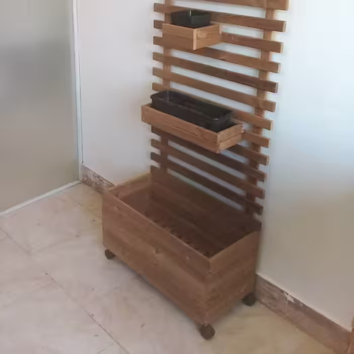 استند چوبی گلدان مدل آذین