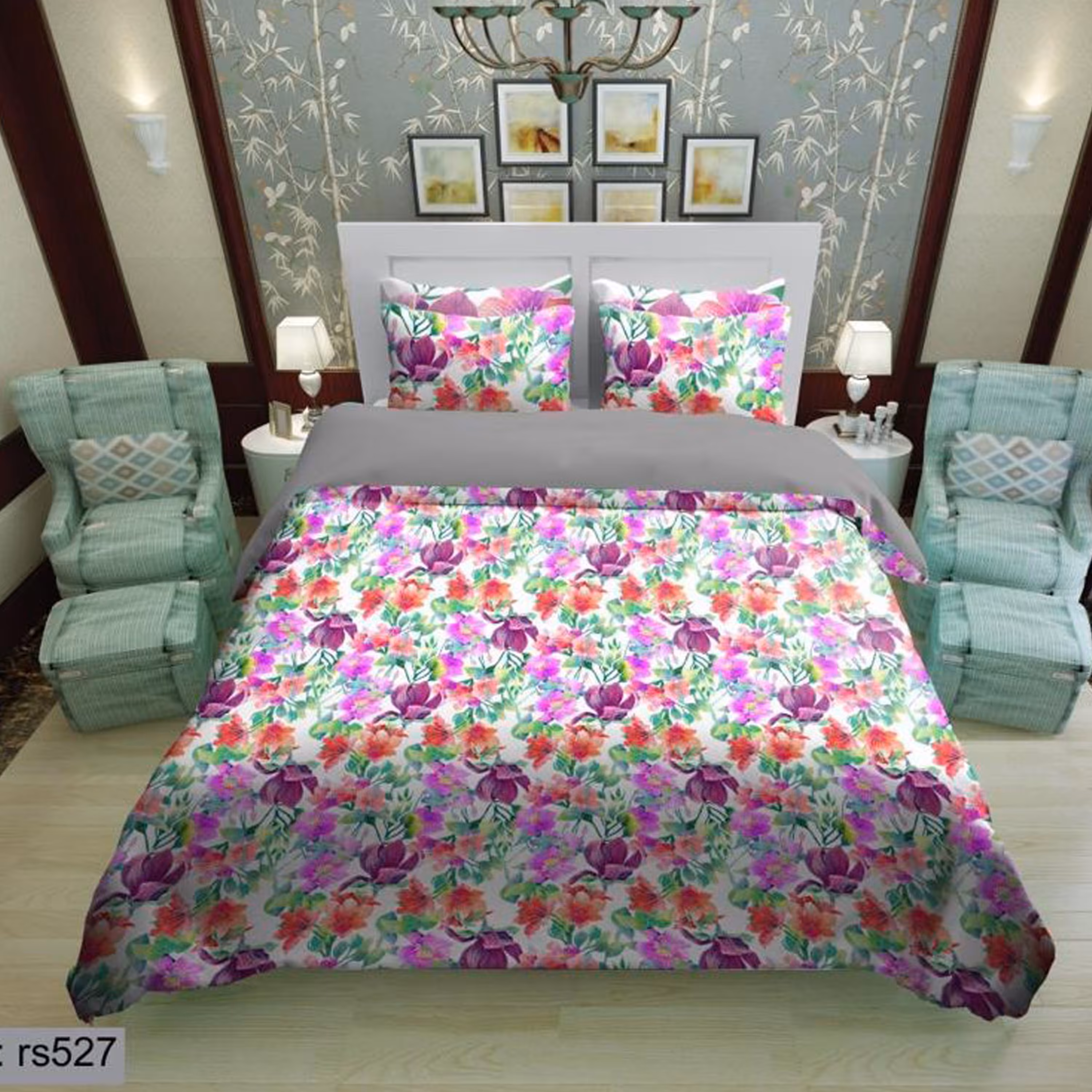 سرویس روتختی 2 نفره تنسل چاپی برندترک لند(Turk Land) rs 527