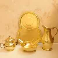 سرویس 4 تکه سماور برنجی 6 لیتری