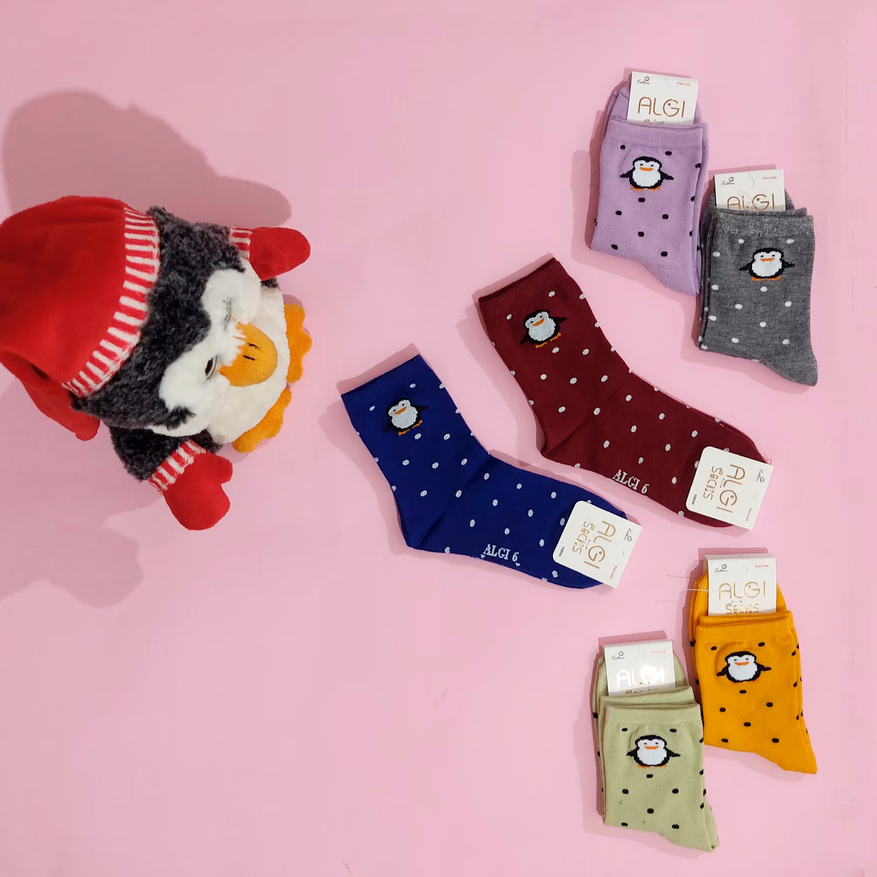 جوراب بچگانه ساقدار ریز بافت سایز 6