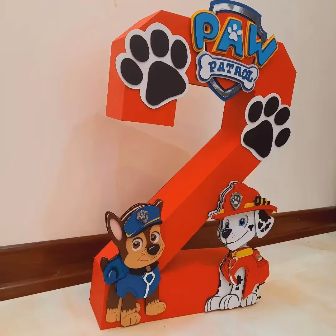 استند عدد سه بعدی40cmتم سگهای نگهبان دستسازه نقش برجسته