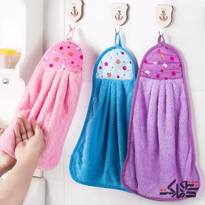 آویز حوله ای آشپزخانه نانو طرح سه گوش