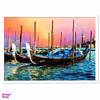 تابلو نوری بکلیت طرح دریا و قایق مدل W-S404