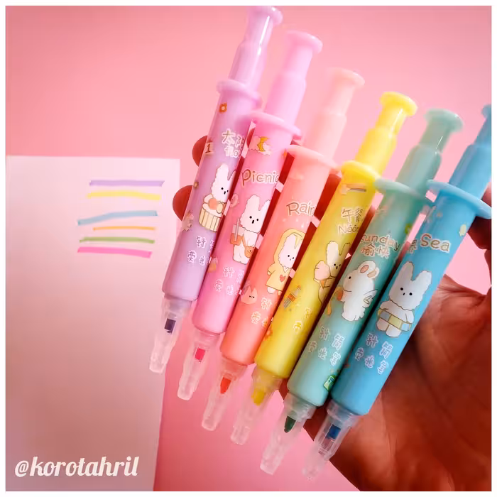 ماژیک هایلایت شش رنگ آمپولی