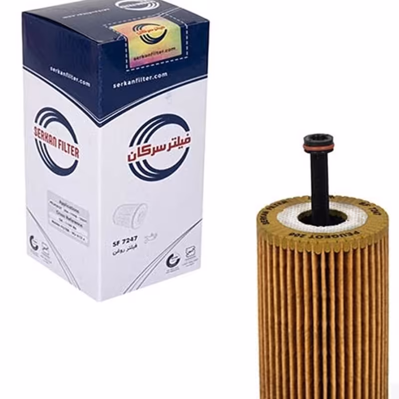 فیلتر روغن پایه بلند سرکان مناسب خودرو پژو 206 سالهای 81 تا 85