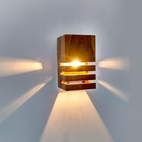 چراغ دیواری لوکس چوبی W103 صنایع چوبی پاترون