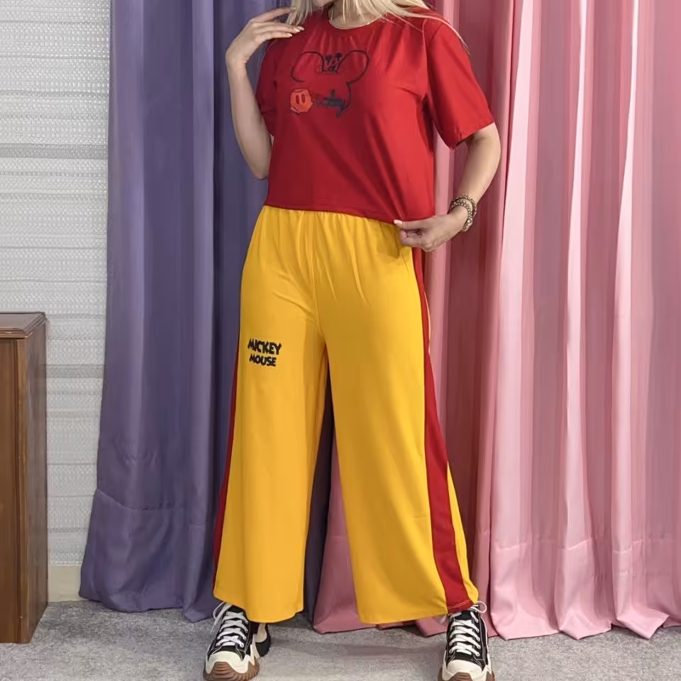 کراپ شلوار  میکی جدید 