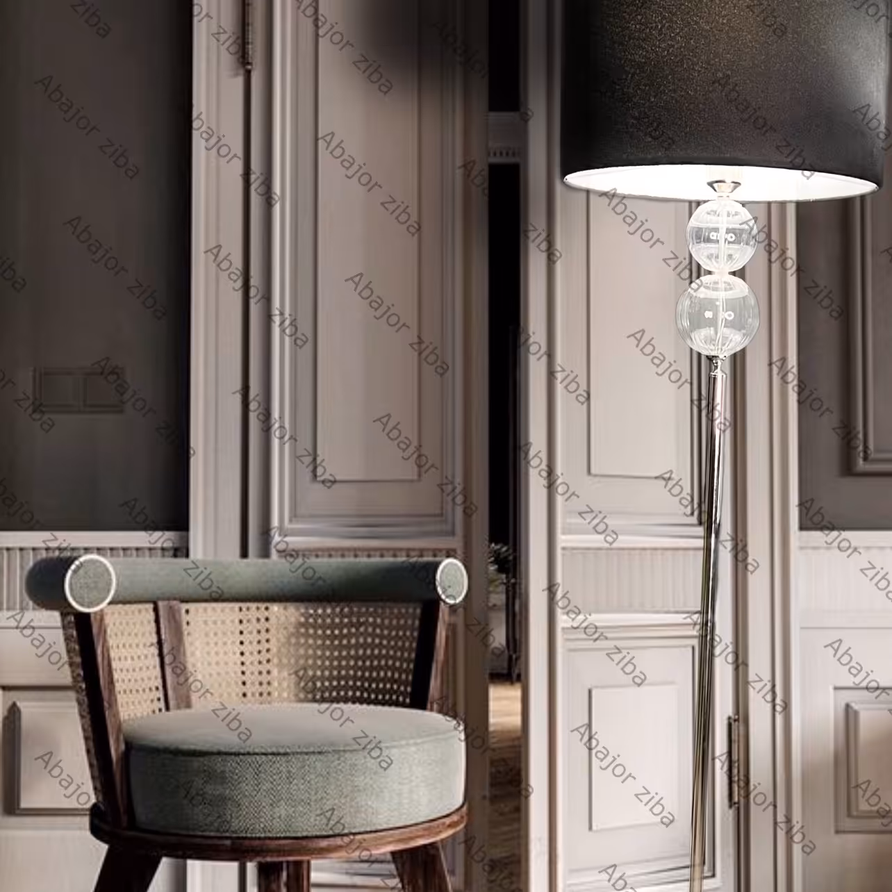 آباژور کنارسالنی دو گوی بیرنگ