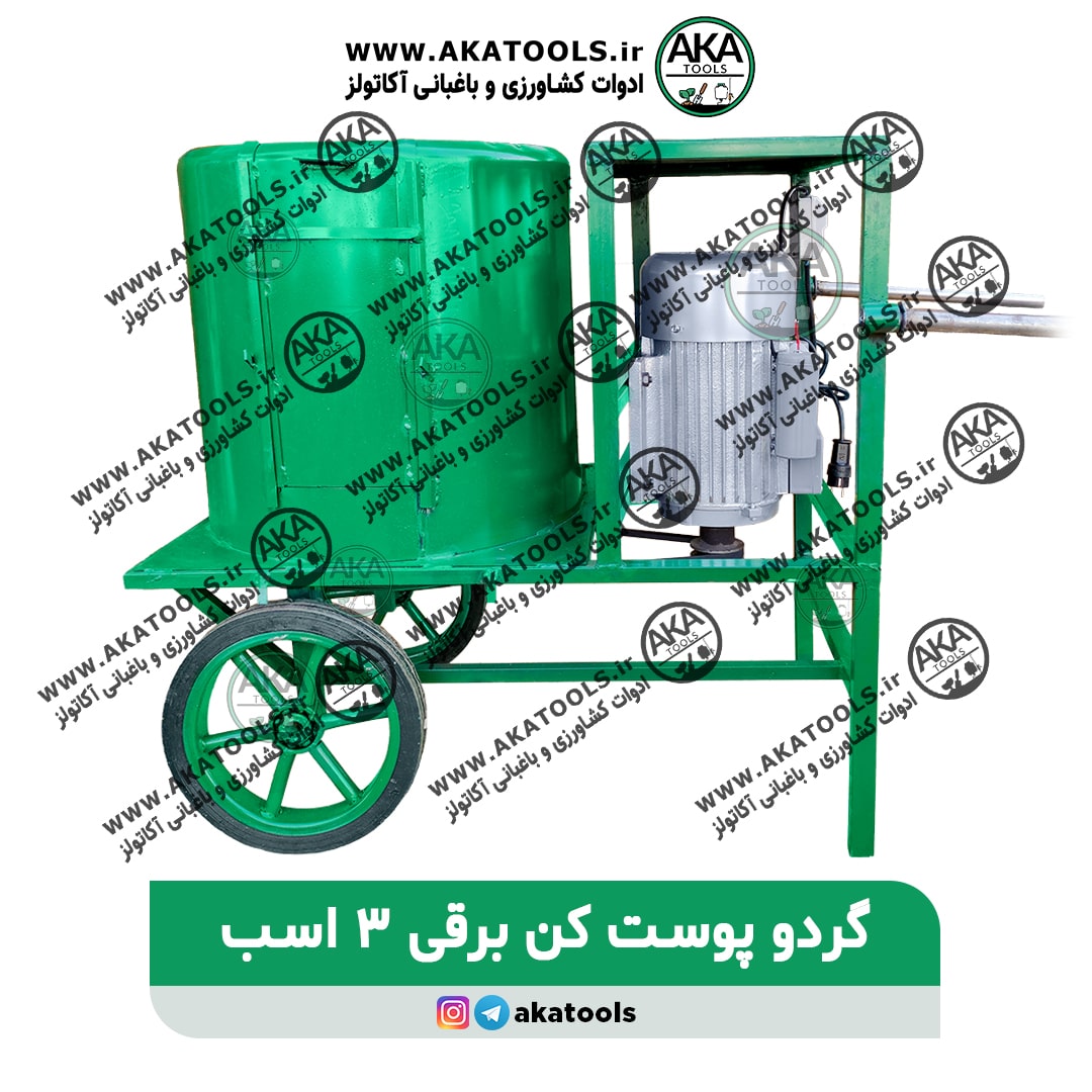 گردو پوست کن برقی 3 اسب
