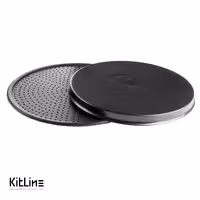 قالب پیتزا ایتالیایی آلومینیومی روکش تفلون 25 سانتیمتری همراه با در کیچن تک