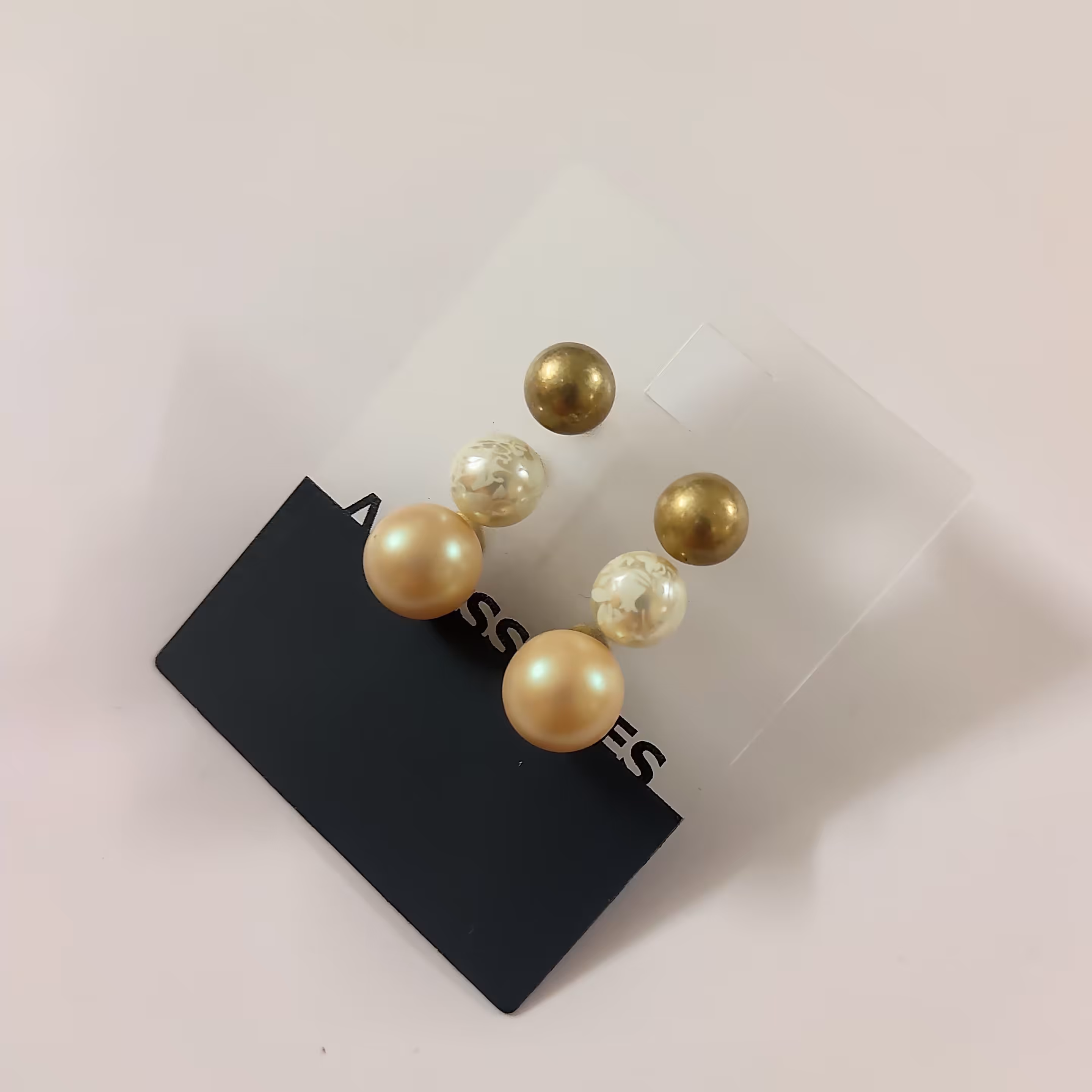 گوشواره میخی وارداتی شیک وزیبا با سه مدل گوشواره طلایی