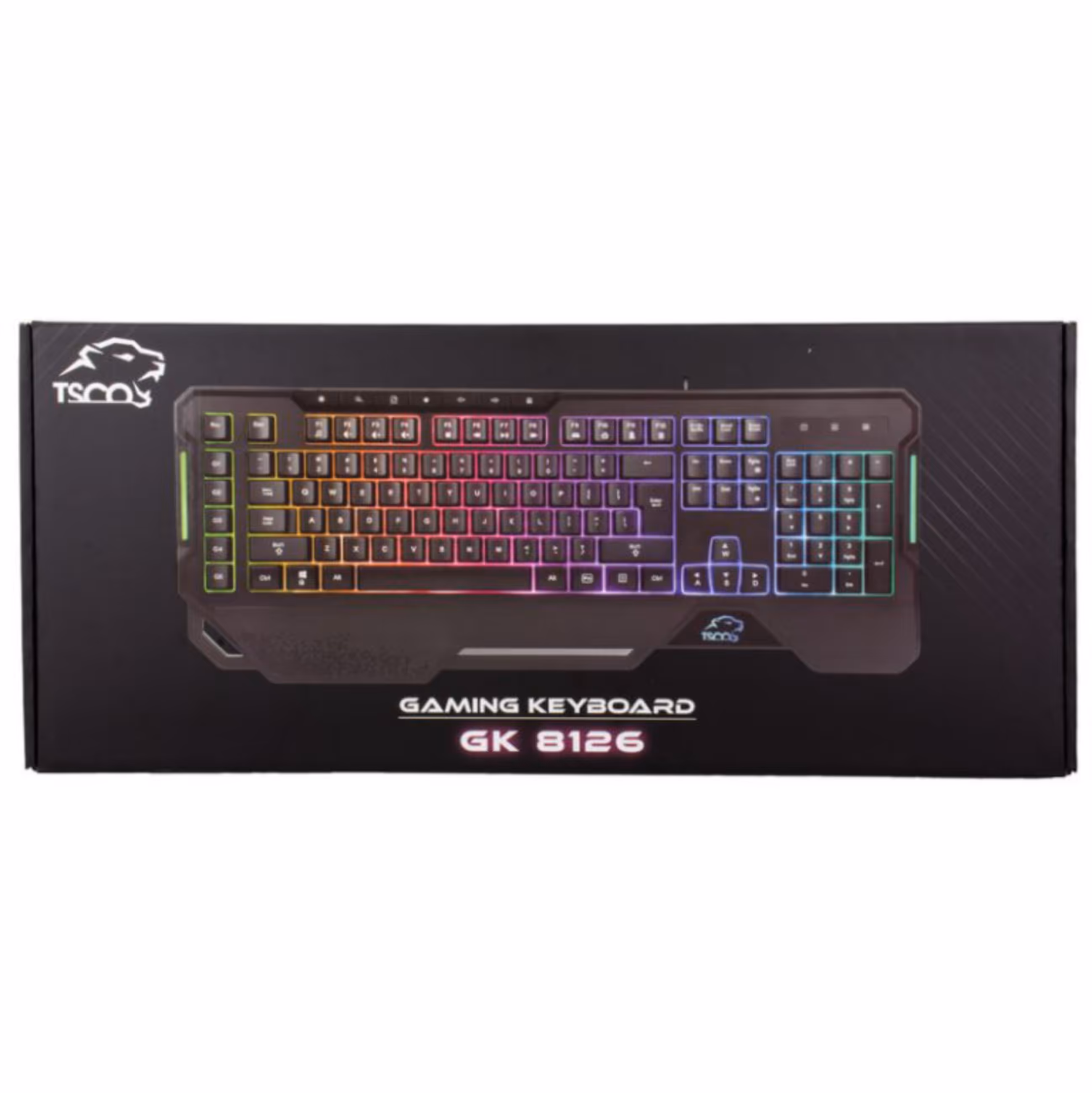 کیبورد گیمینگ برند تسکو مدل GK8126 با نور پردازی RGB با سیم