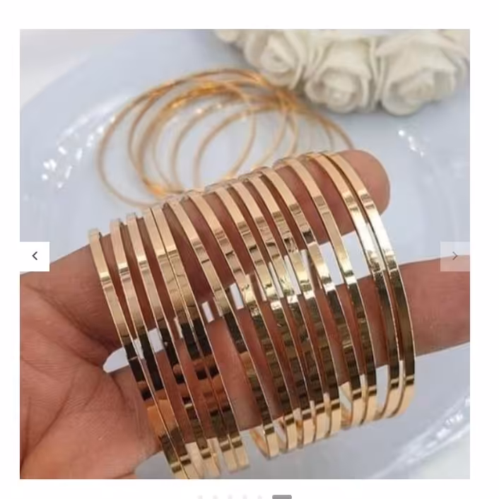   پک 6 تایی النگو آیینه ای دو میل کد 4545