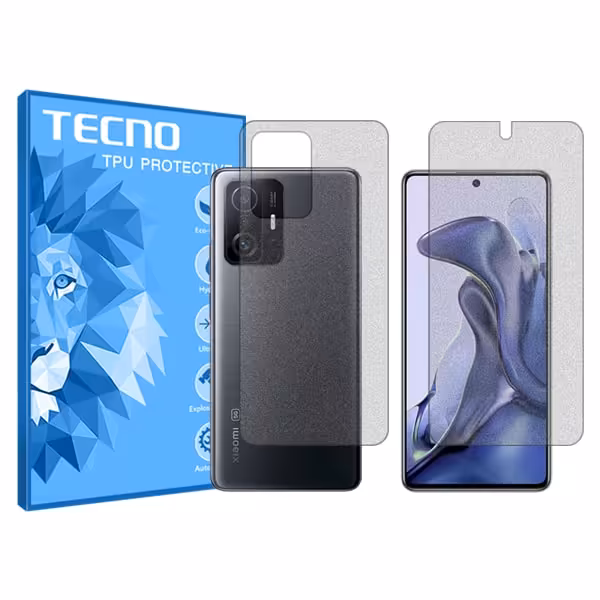 گلس صفحه نمایش و پشت گوشی شیائومی 11T مدل هیدروژلی مات برند تکنو کد SS