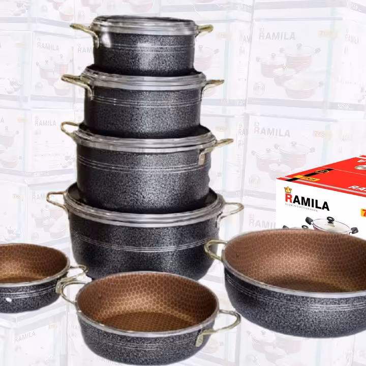 خرید و قیمت سرویس قابلمه 11 پارچه - تولیدی قابلمه 11 پارچه -  non stick cookware factory